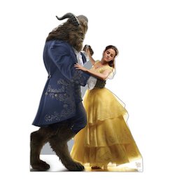 Beauty and the Beast party decorations balloons - cardboard standup