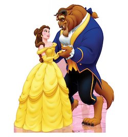 Beauty and the Beast party decorations balloons - cardboard cutout