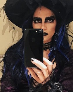 Celebrity Halloween Spider Witch Halle Berry Costume